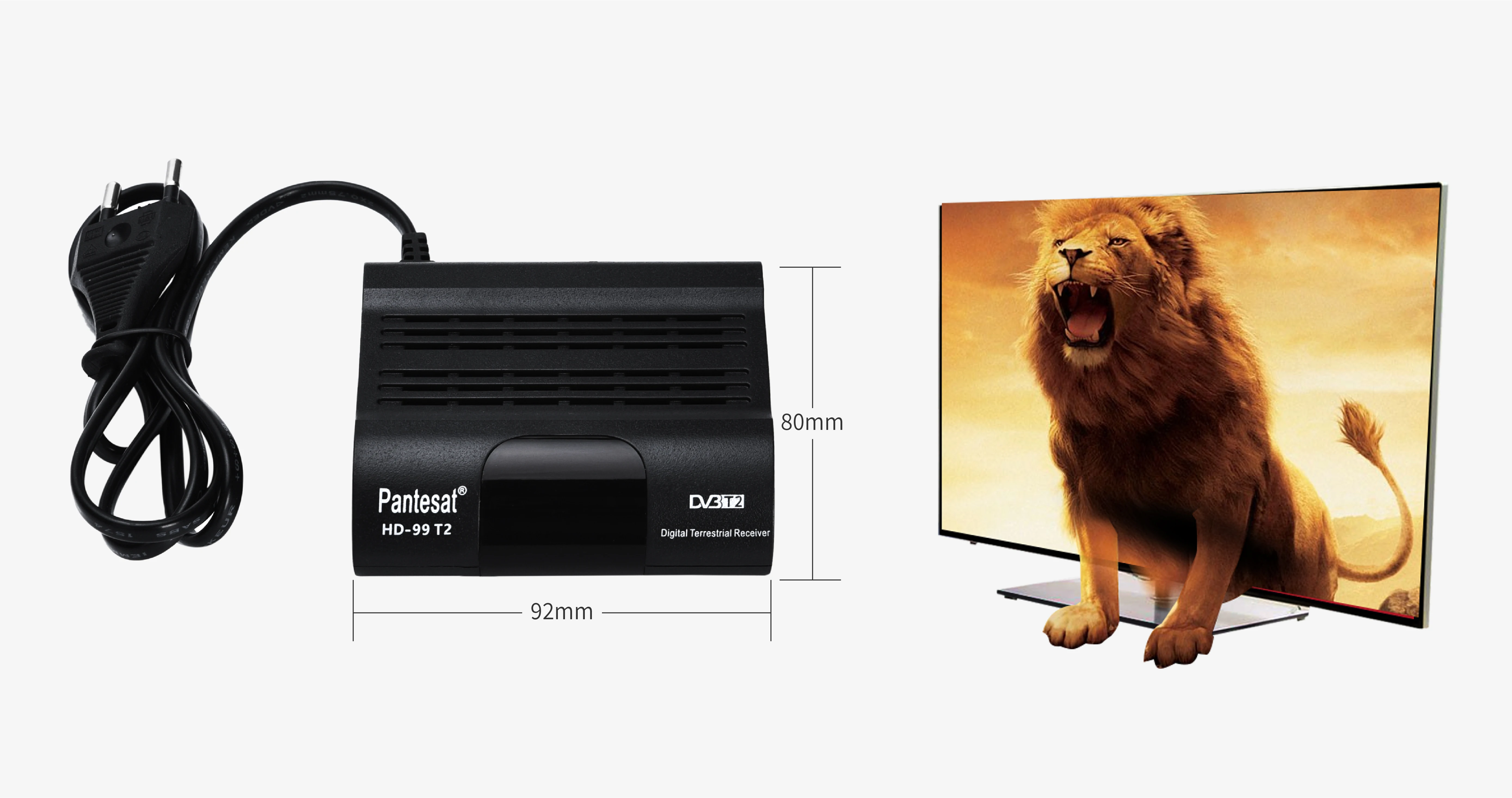 hd-99迷你数字电视接收器hevc h.265 iptv wifi dvb-t2卫星接收器
