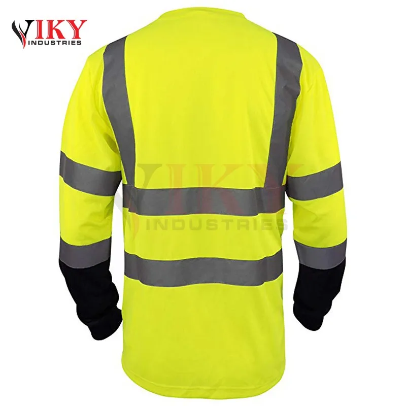 T Shirt Reflective Tape Safety Security Long Sleeve Work Tshirt Breathable Buy Top Quality