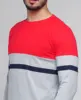 Hot Sale Men Full Dye Sublimation Print Long Sleeve New style 100% Cotton square grid full sleeve round neck slim fit men