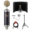 Blues Babys Bottles SL Studio Condenser Mic with RF-5P-B Reflection Filter Tripod Mic Stand Windscreen & XLRs Cable Bundle