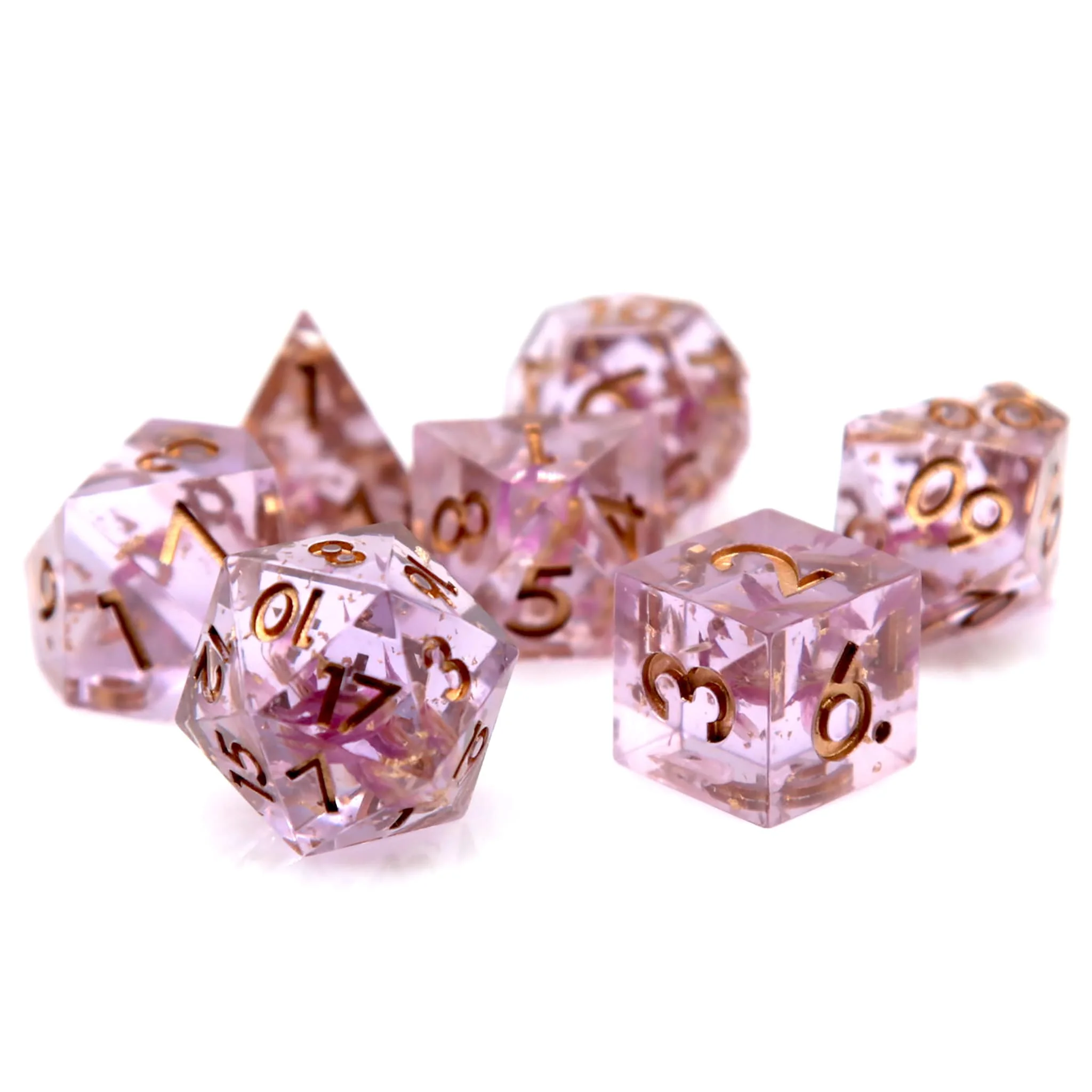 Hs Dice Resin Dnd Rpg Dungeons And Dragons Flower Sharpedge Dice With