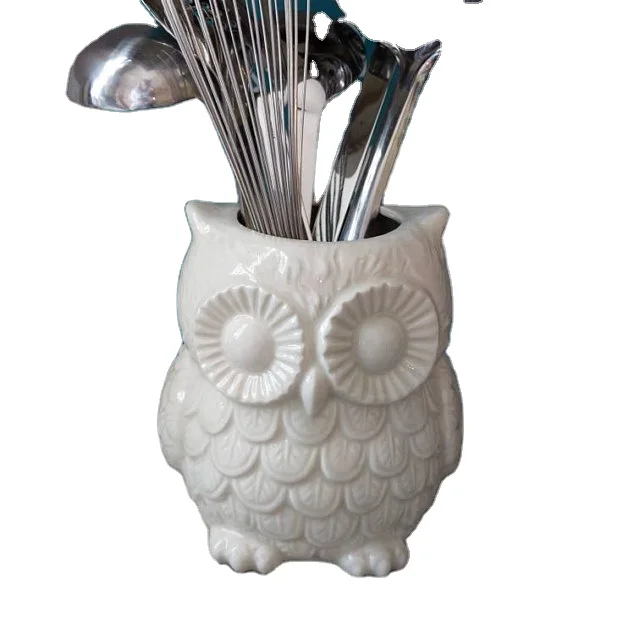 Large Owl Planter outlet / Utensil Holder