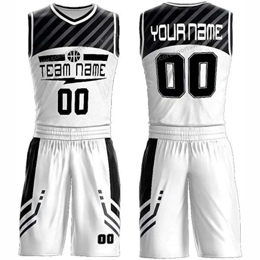 定制篮球服黑白颜色你的名字你的号码新升华设计