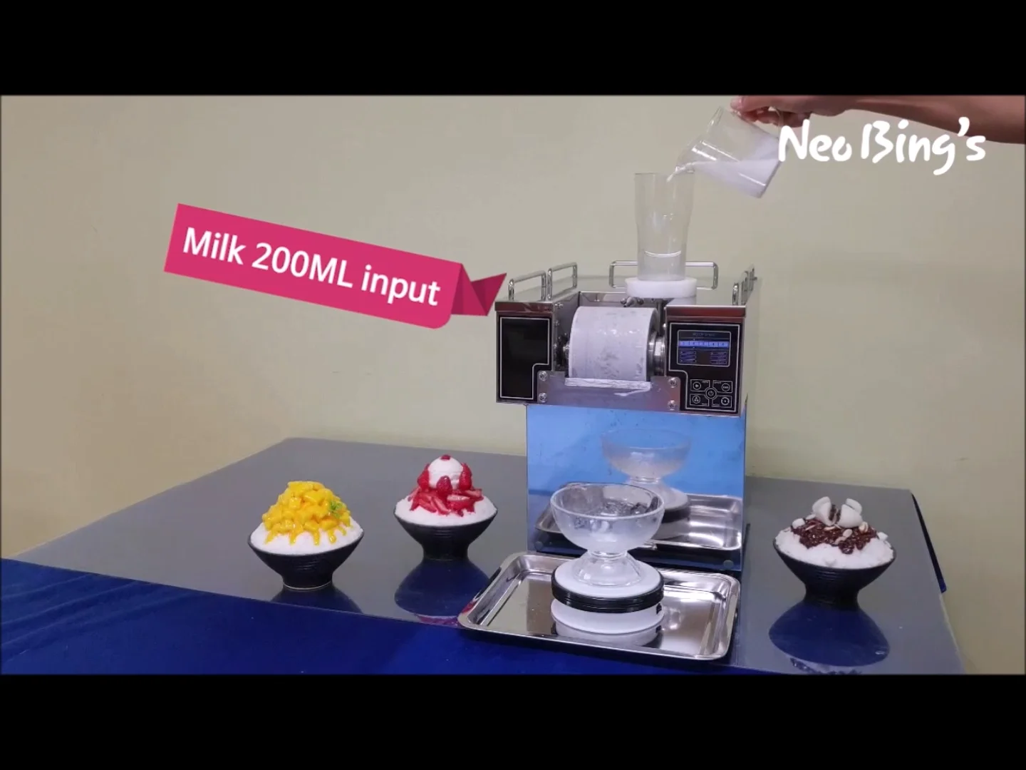 Neobings 2020 New!! Air Cooled Snowflake Ice Bingsu Machine,Kakigori