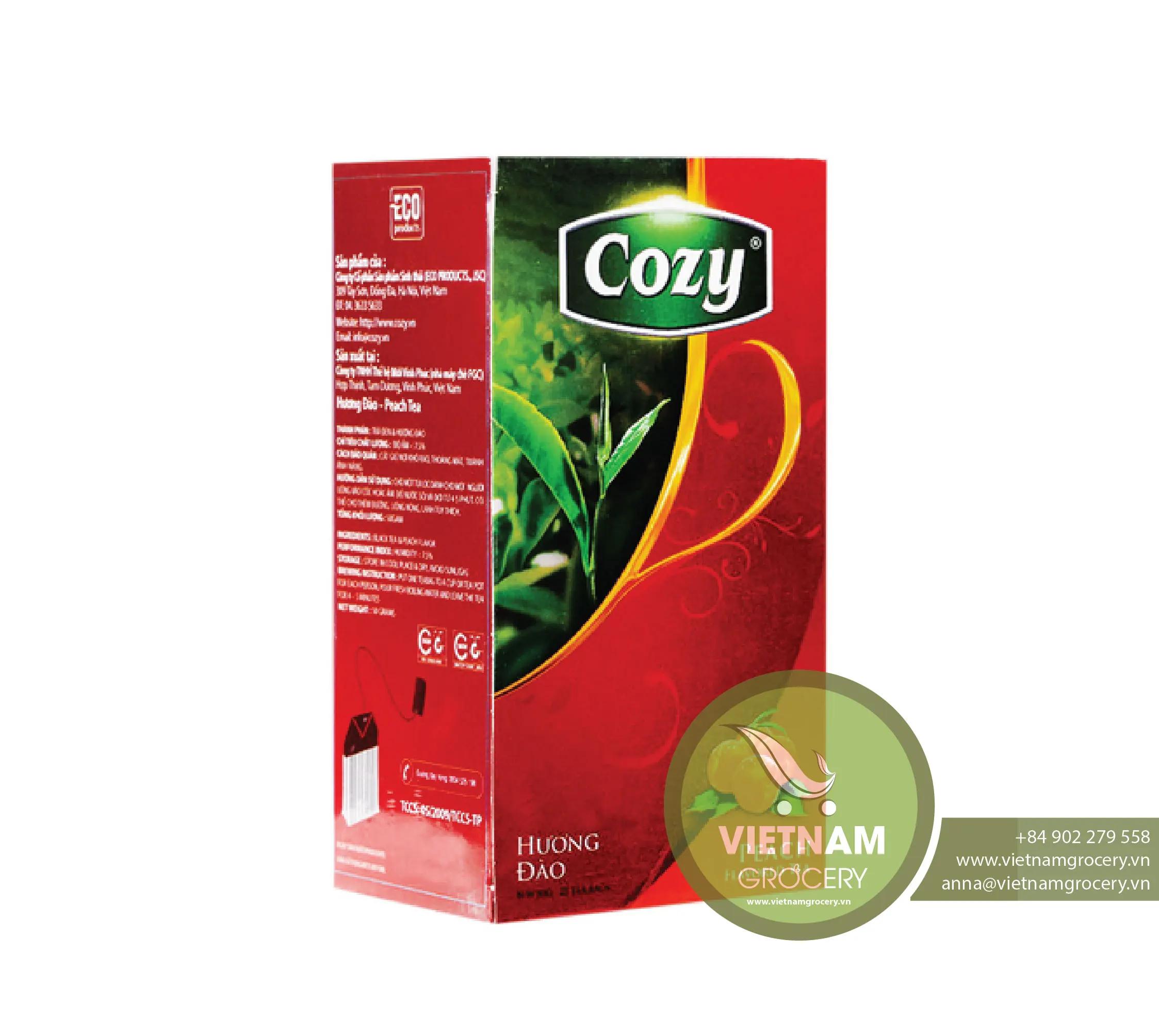 Vietnam High-Quality Cozy - Peach Flavored Tea Bag 50gr