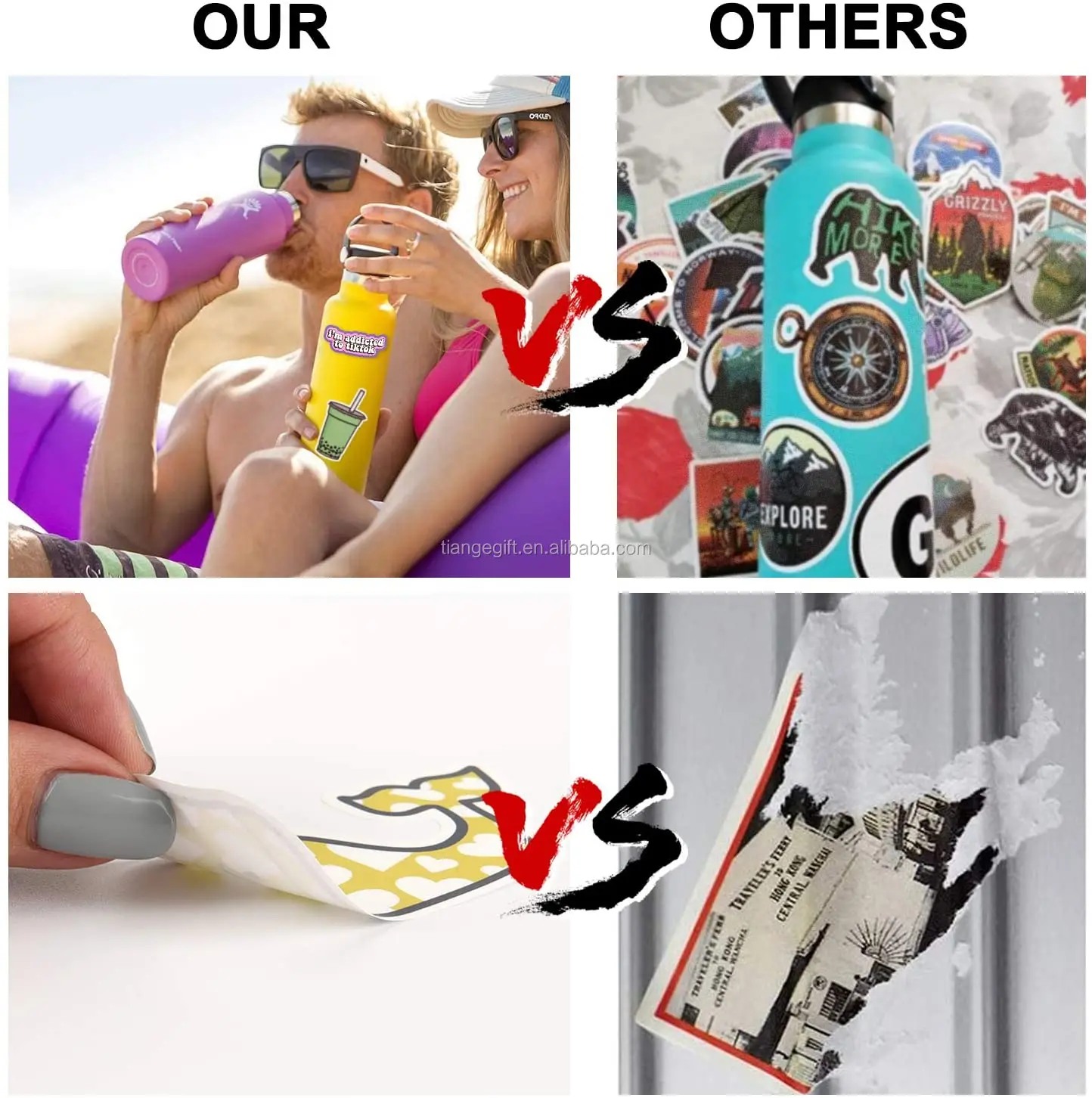 Outdoor Use Custom Weatherproof Die Cut Logo Window Sticker Lettering Decals Custom Transfer Car