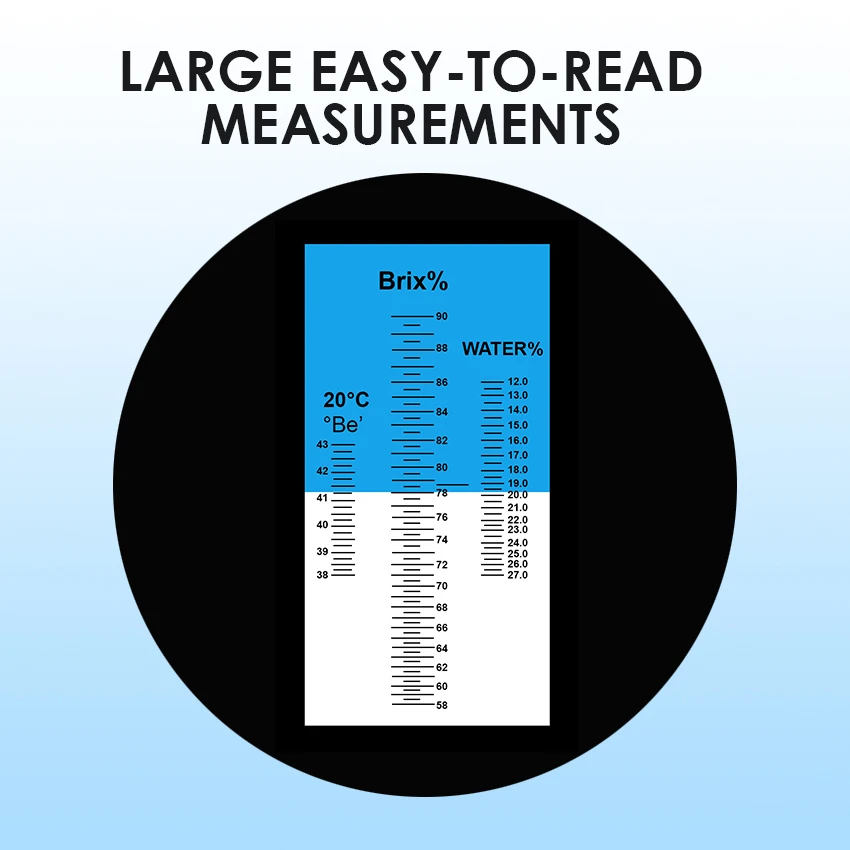 3in1 Honey Refractometer Brix/moisture/baume Tester Meter Atc,Tri