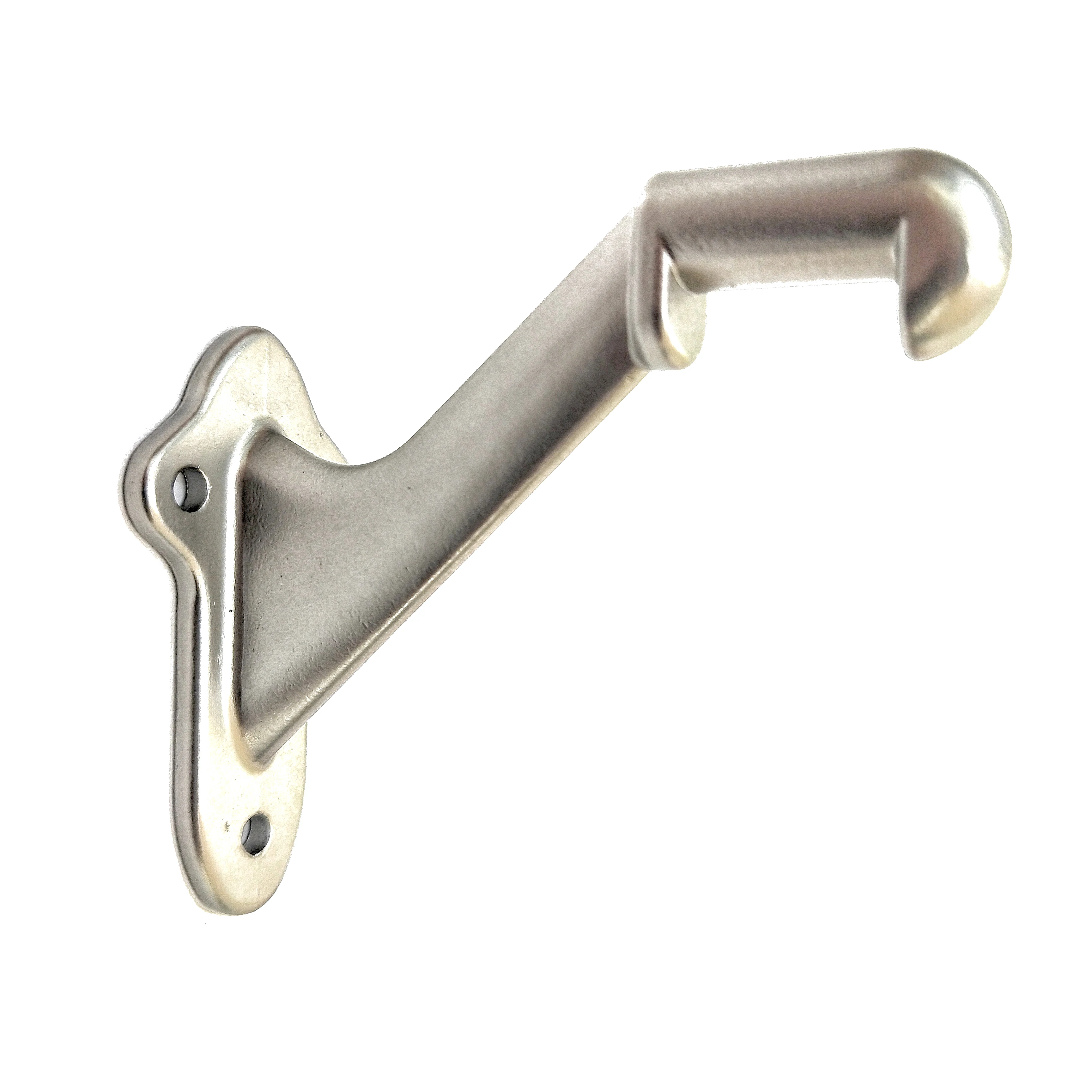 Utility Hardware Zinc Alloy Metal Exterior Handrail Bracket in Satin Nickel