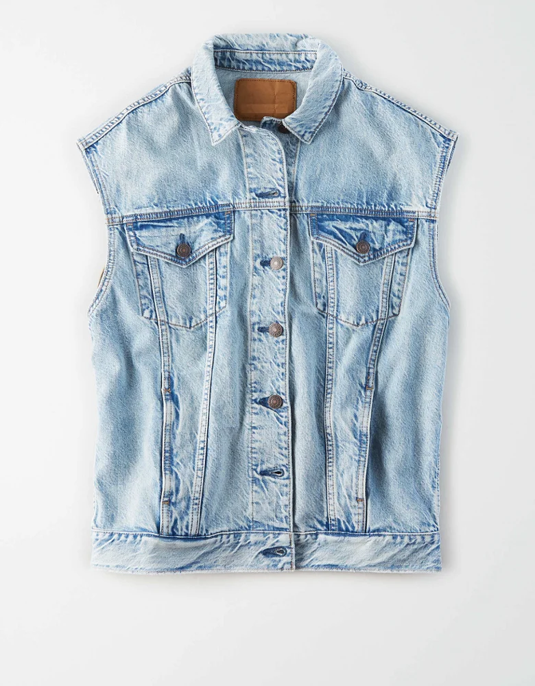 Customize Men Distressed Denim Jeans Vest Waistcoat Club Sleeveless