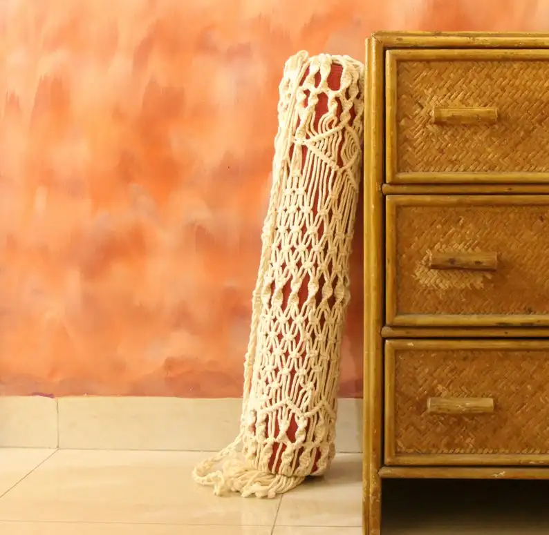 Natural Macrame Yoga Mat Holder Yoga Mat Carrier Bag Suitable For Most