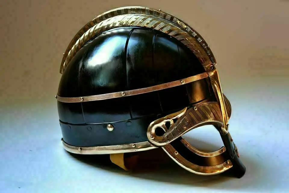 16 Gage Brass & Steel Medieval Vendel Viking Helmet Knight Museum Armor Helmet. 