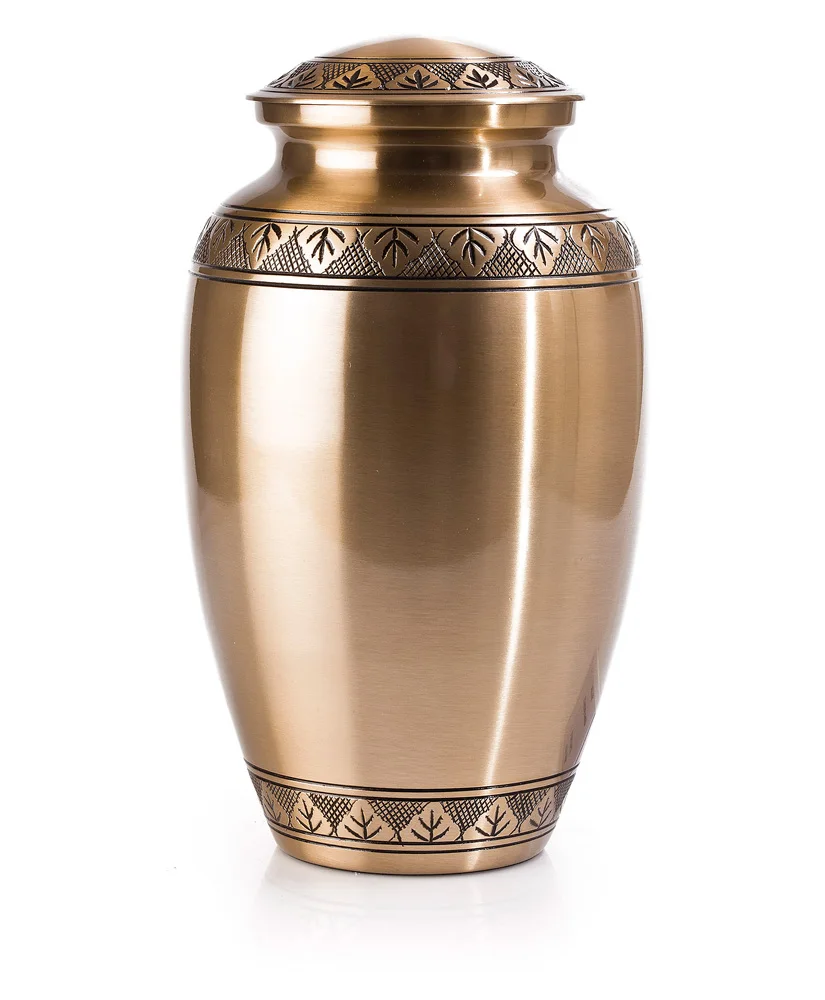 Metallic Cremation Urn And Keepsakes Band Carving Design Keepsake ...