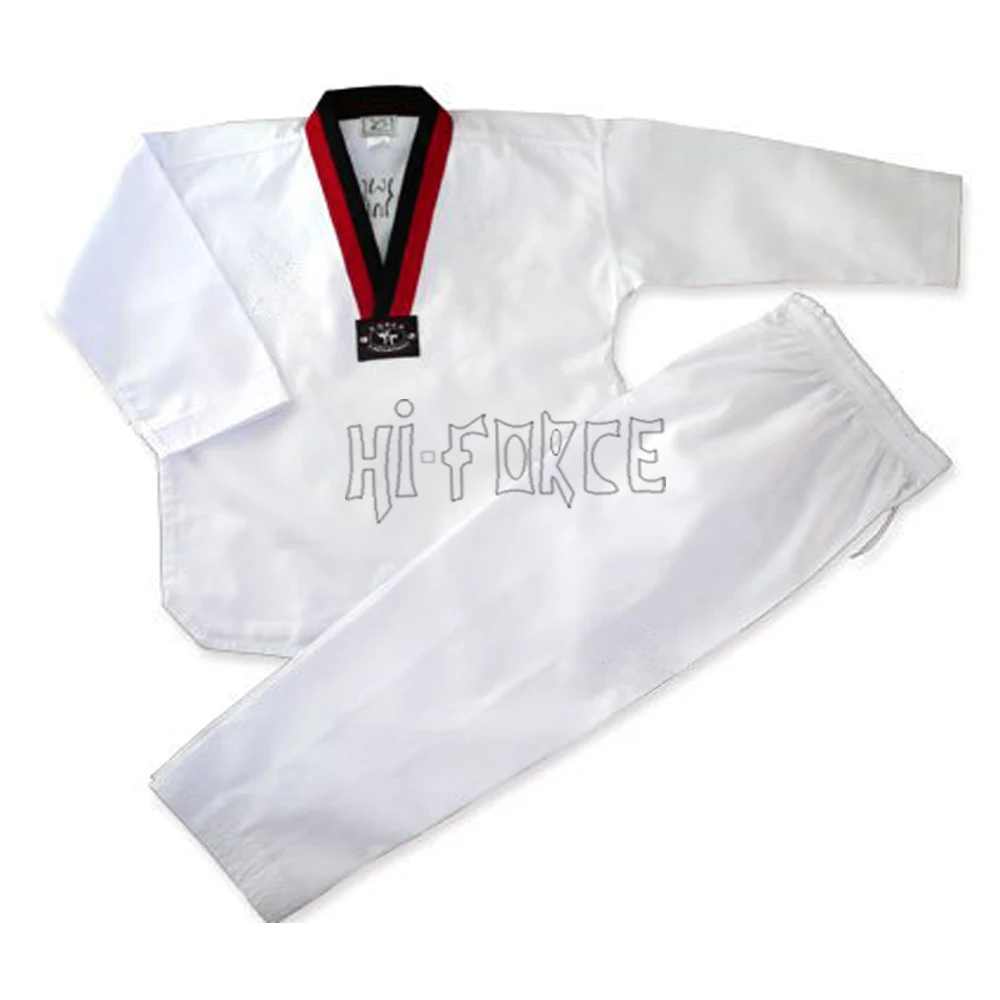 New White Taekwondo Uniforms Itf Dobok Cheap Training Use Custom ...