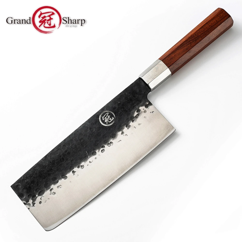 Handmade Chinese Cleaver 7.5 Inch Chef Knife Slicing Cooking Tools Hand