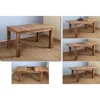 DINING TABLE WITH CHESS EXTENSION 180/135X80 Sheesham Solid Wood Industrial RUSTIC FURNITURE