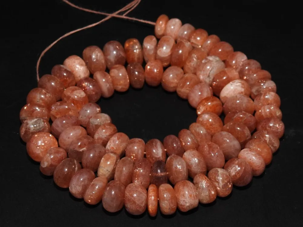 Details about  / Natural Sunstone Gemstone 5-6 mm Beads 925 Sterling Silver 16/" Strand Necklace G
