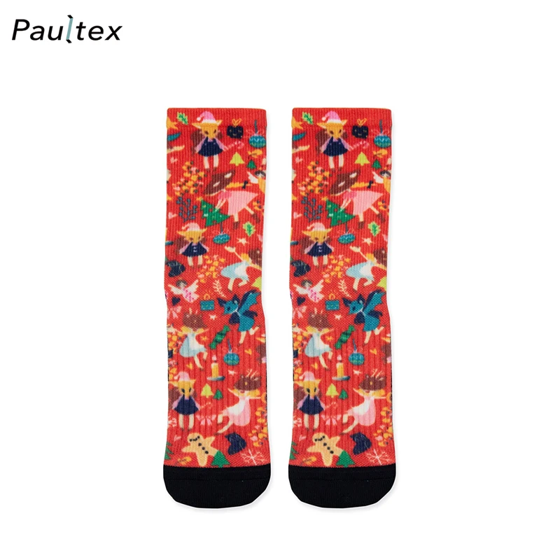 OEM xmas sublimation custom sport socks