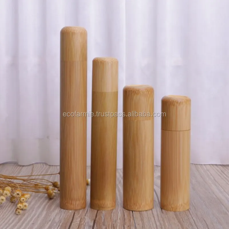 Details about   Bamboo Travel Tube Case Container New 6.5 In x 2.5 In. 