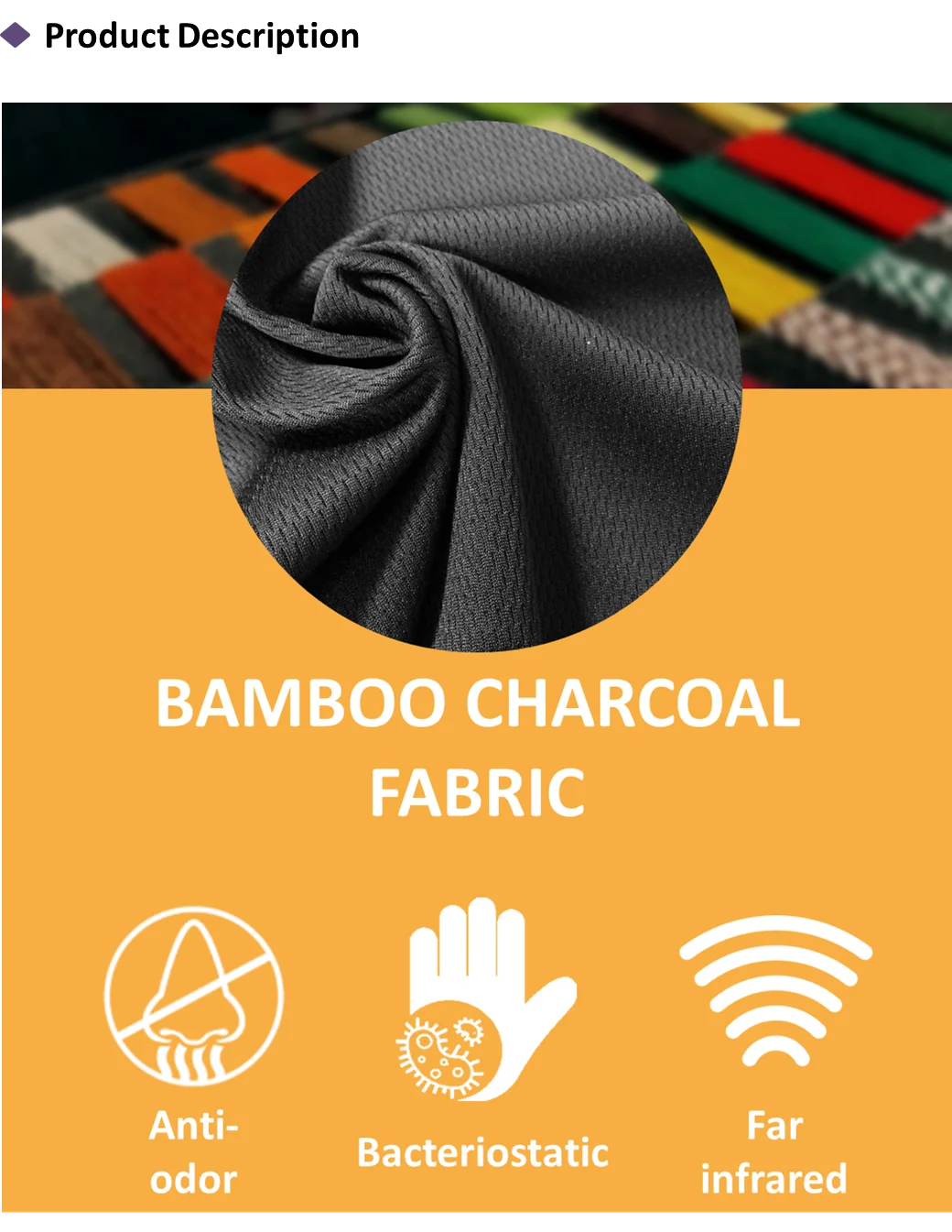 Black 100bamboo Resistant Breathable Bacteriostatic Fabric For Shirt