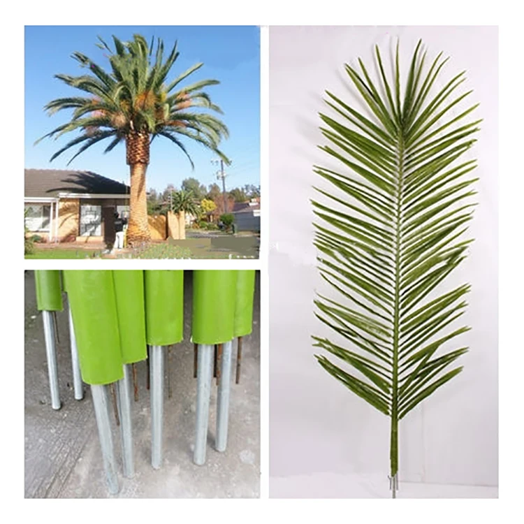 Wholesale Outdoor Ornamental Plastic Large Artificial Date Palm Tree In