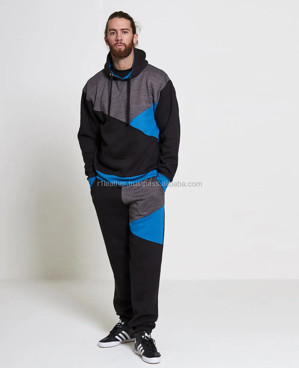 Casual Tracksuit Men Sweatshirts Slim Men Set Pants Suits Solid Long