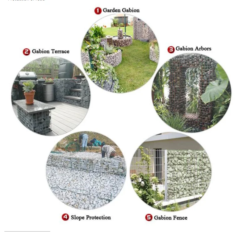 Hexagonal Galvanized Chain Link Fence Gabion Basket / Gabion Box For