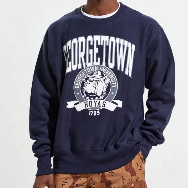 oversized university sweatshirt