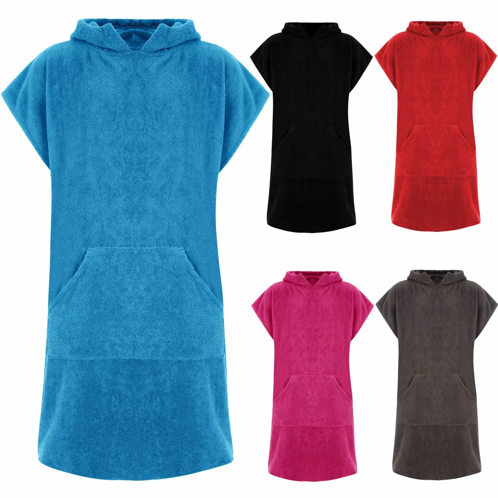 Cotton Swim Changing Towel Beach Adult Changing Robe Towel Poncho With