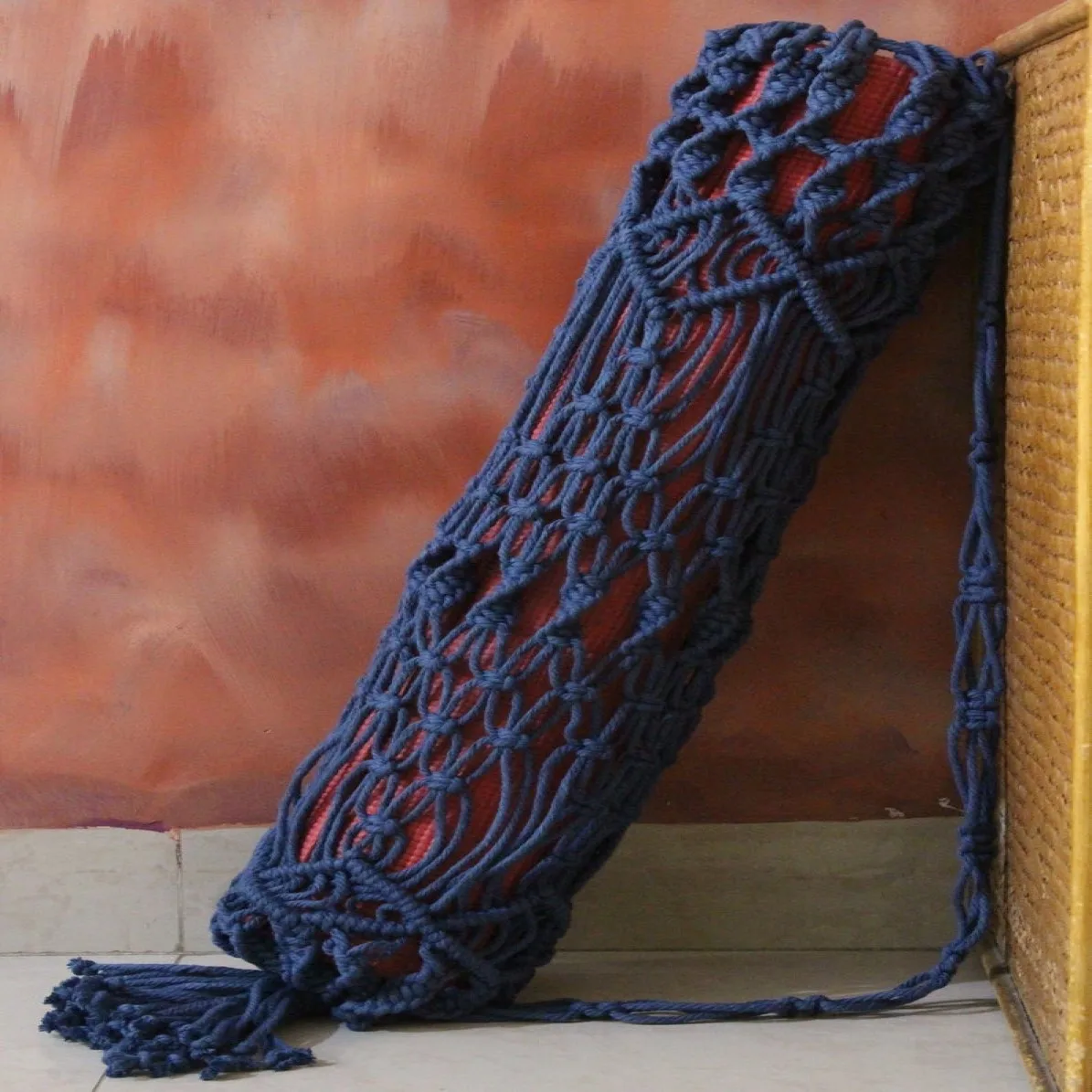 Natural Macrame Yoga Mat Holder Yoga Mat Carrier Bag Suitable For Most
