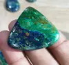 AAA Grade 36x40x5mm Blue Green Azurite Malachite Heart Shape Cabochon Gemstone Jewelry Pendant Beads Cab