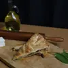 Delicious Famous Bakery Food Traditional Crispy Spinach Feta Cheese Pie From Greece with Fresh Spinach Feta Cheese Eggs Onion