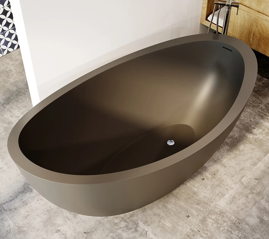 Pedra Freestanding Stone Terrazzo Bathtub Composite Buy Stone Bathtub