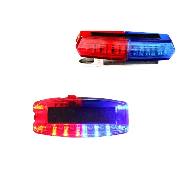 Waterproof Flashing Warning Light Rechargeable Shoulder Light Blue and Red with CE