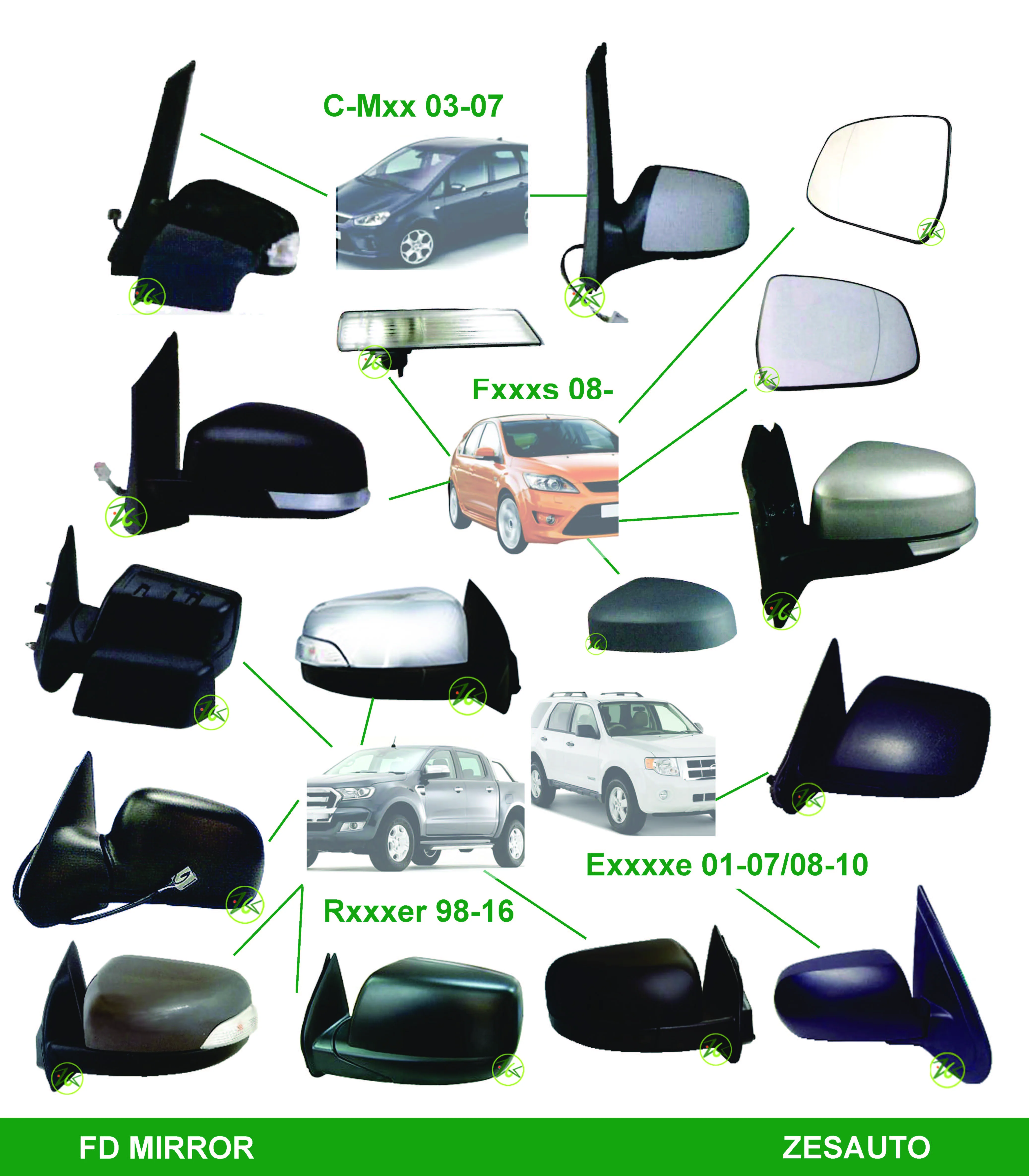 Car Mirror,Mirror Arm,For Passenger Car,Wagon,Truck,Pickup Buy Auto