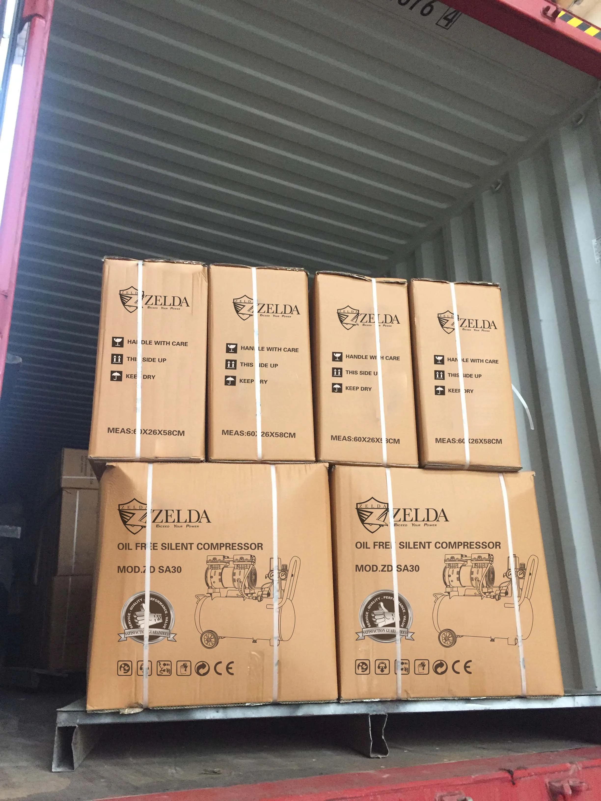 Factory cheap price portable oil free silent air compressor ZD6002-50L for sale