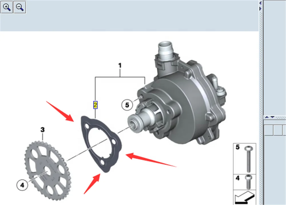 E60 E66 E70 N52 Engine Brake Vacuum Pump Gasket For Bmw N51 N52 N53 N55