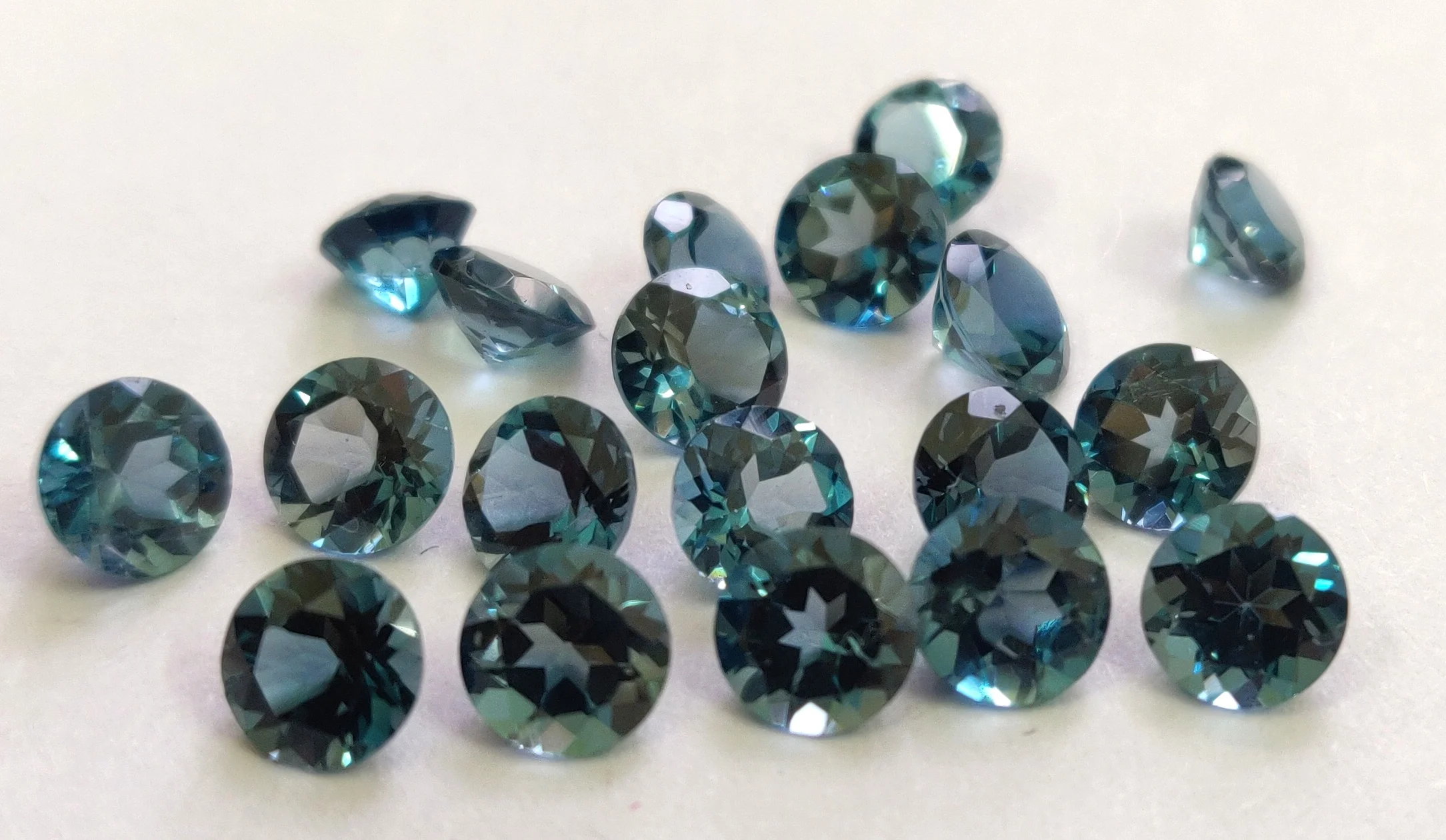 Natural London Blue Topaz Round Cut Gemstone - 5mm, Dark Blue, Brazil, Faceted