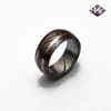 Beautiful Hand Made Damascus Steel Copper Inlay Ring.