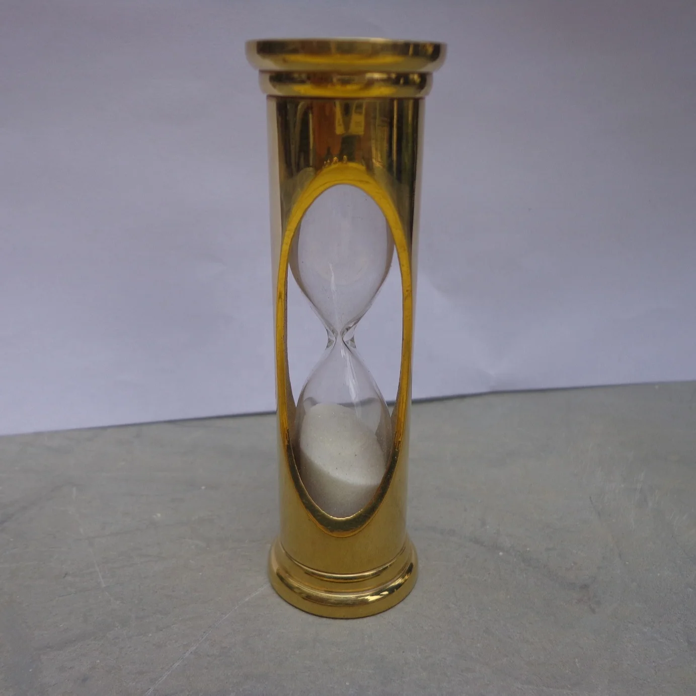 Hourglass Timer Sand Clock with 5 Minutes & Brass Metal Hour Glass 
