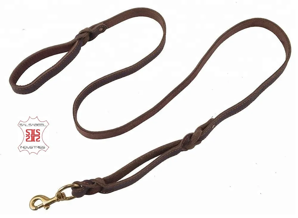 Knitting Real Leather Dog Leashes Pet Products Wholesale Dog Items