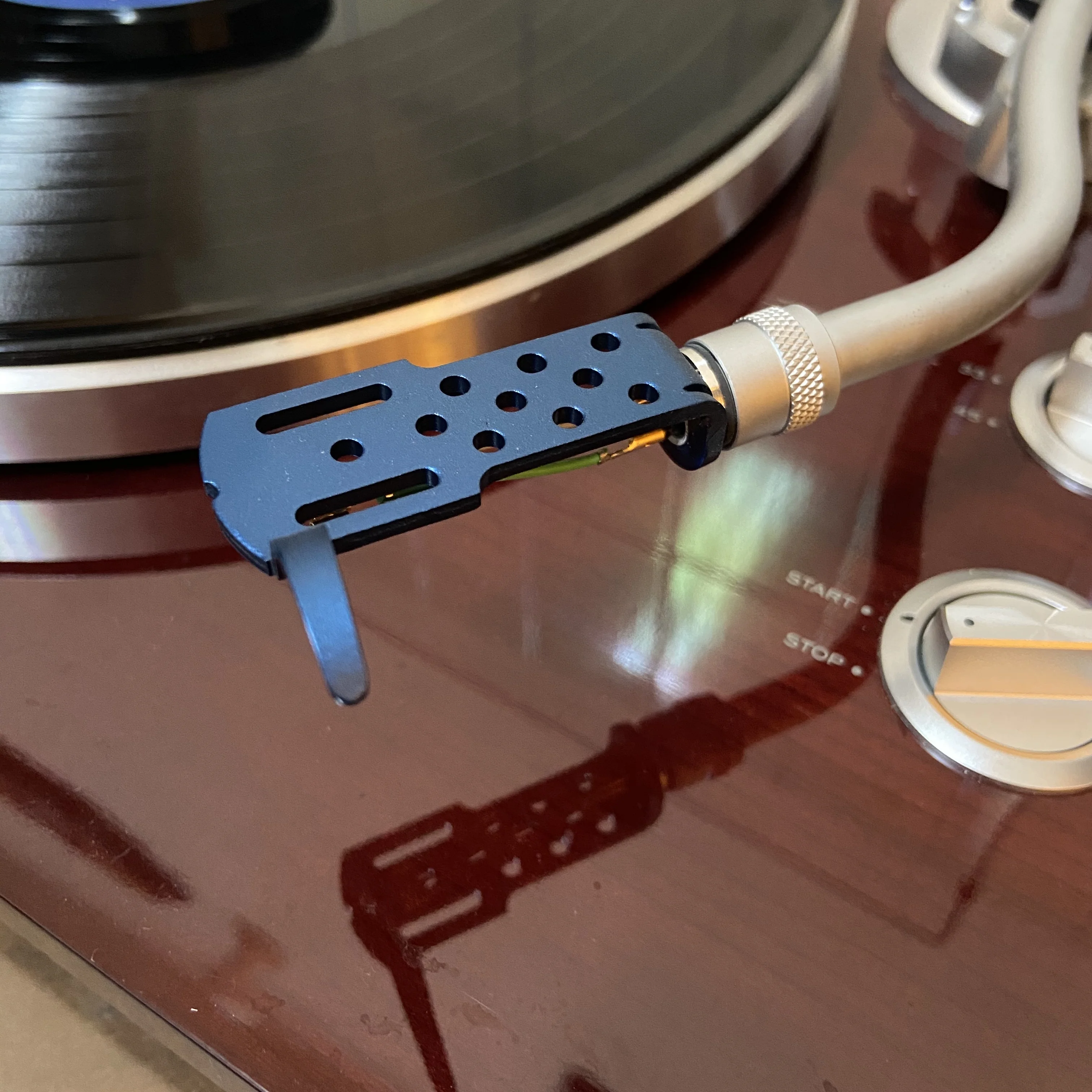 Cartridge-Combo-Kit ASHATA Plattenspieler-Headshell Plattenspieler-Phonograph-Player Headshell High-End-Phono-Cartridge-Headshell-Plattenspieler-Kit für High-End-Phonographen/Tonabnehmer Blau 