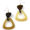 Hot Selling Transparent Bright Triangle Shaped Ring Earrings Pair for Women