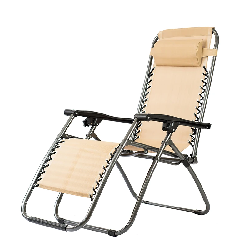 
Metal And Fabric Strong Folding Beach Chaise Lounge Chairs for Wholesale 