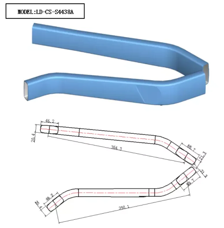 Bicycle Hydroforming Aluminum Chain Stay Tube High Quality Bicycle Tube