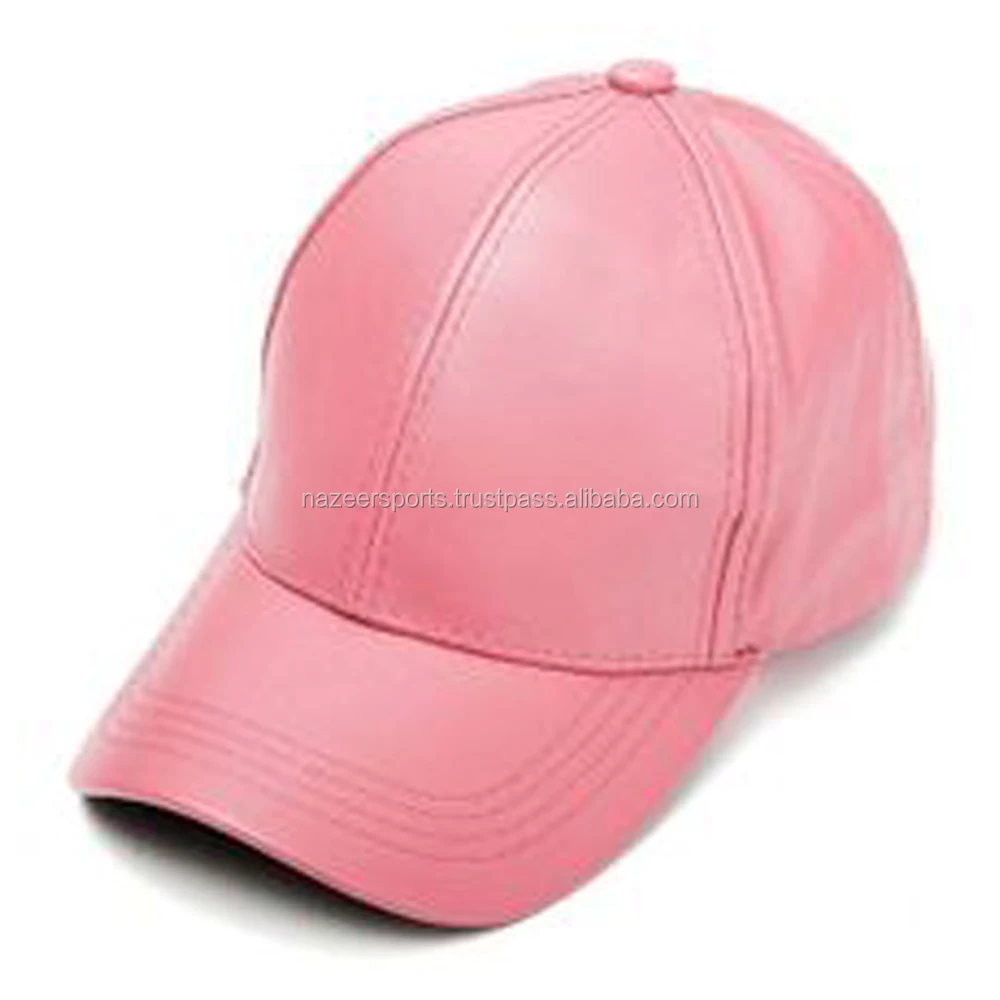 hot pink leather hat