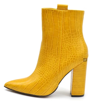 yellow croc boots