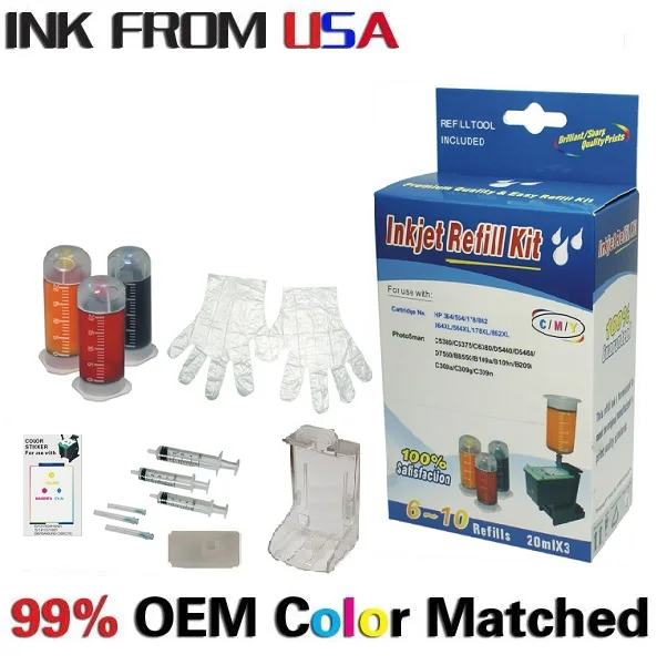 HP  refill kit color set