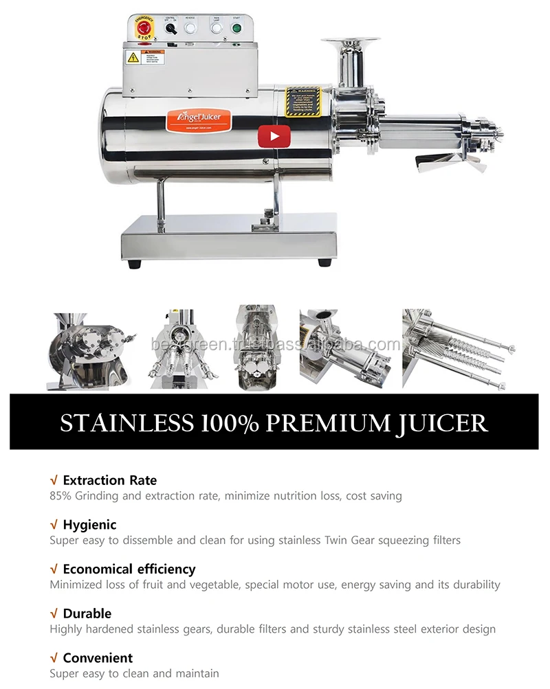 Multiuse All Stainless Steel Twingear Juicer Made In Korea For