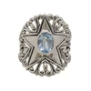 Sparkling Star Silver Ring with BlueTopaz