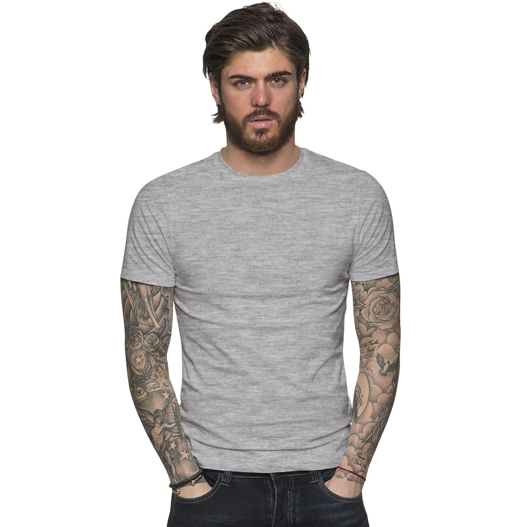 定制修身男士健美肌肉训练锻炼健身平底健身房 t恤